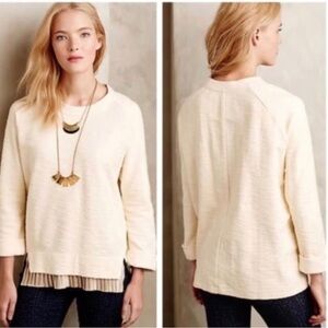 Anthropologie Cream Sweatshirt